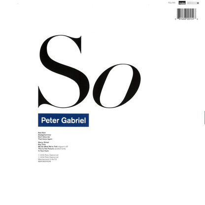 Peter Gabriel – So - LP (Reissue)