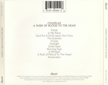 Coldplay - A Rush of Blood to the Head - CD