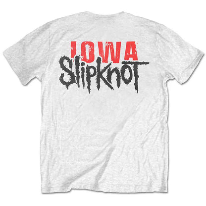 Slipknot Unisex T-Shirt: Iowa Goat Shadow (White) (Back Print)