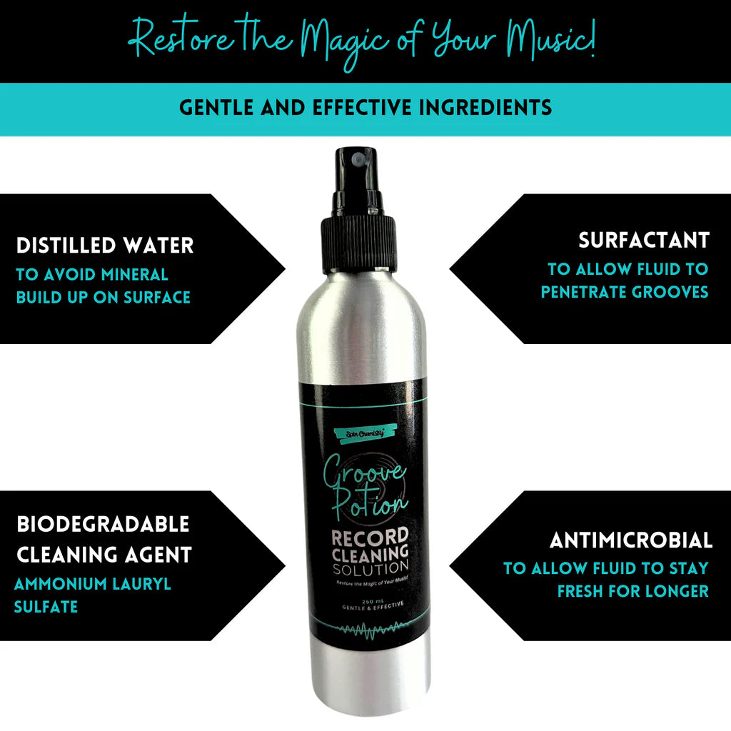 Spin Chemistry - 250mL Vinyl Record Cleaning Fluid + Microfiber Cloth