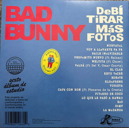 Bad Bunny – Debi Tirar Mas Fotos - LP